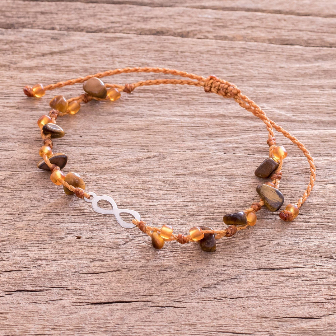 Handmade Tiger's Eye Infinity Bracelet - Infinite Summer