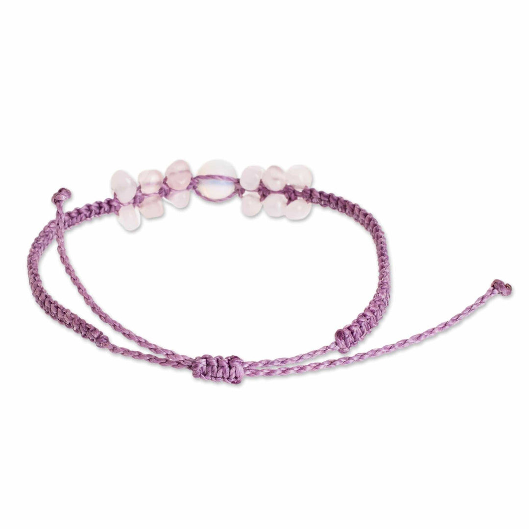 Natural Moonstone Pendant Bracelet - Moon Rose