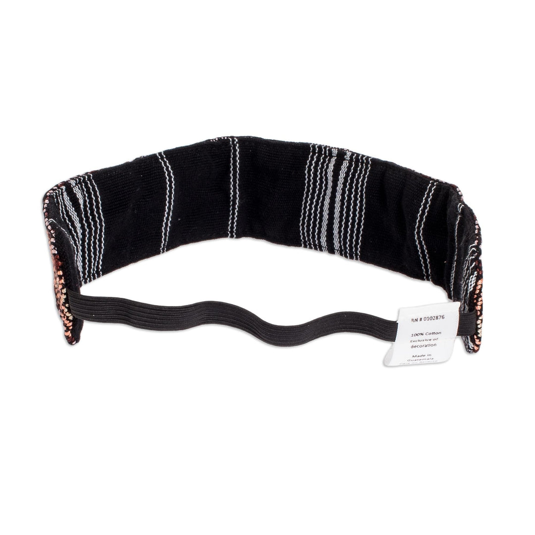 Handwoven Cotton Headband from Guatemala - Diamond Maze