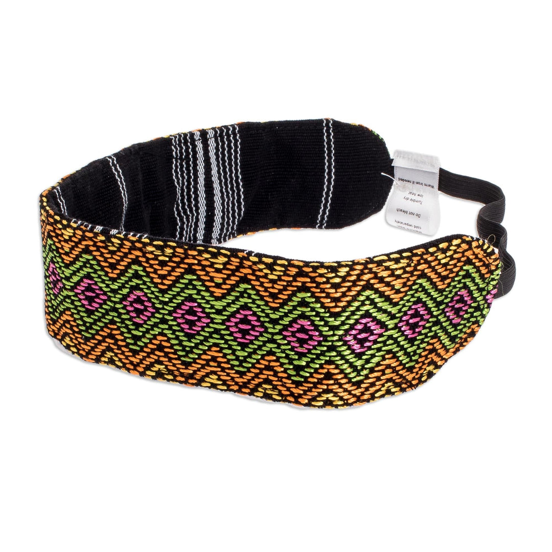 Artisan Crafted Multicolored Headband - Neon Lights