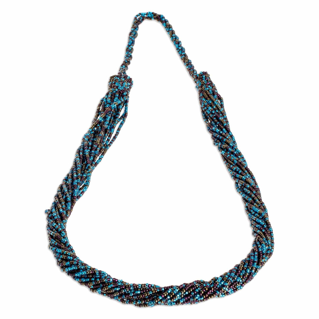 Beaded Necklace - Cool Grotto