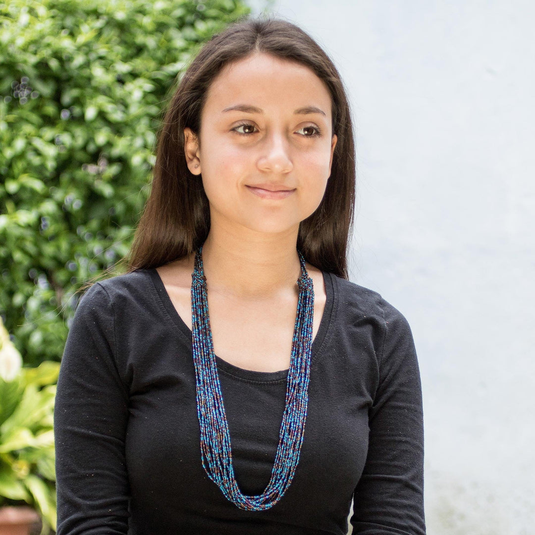 Beaded Necklace - Cool Grotto