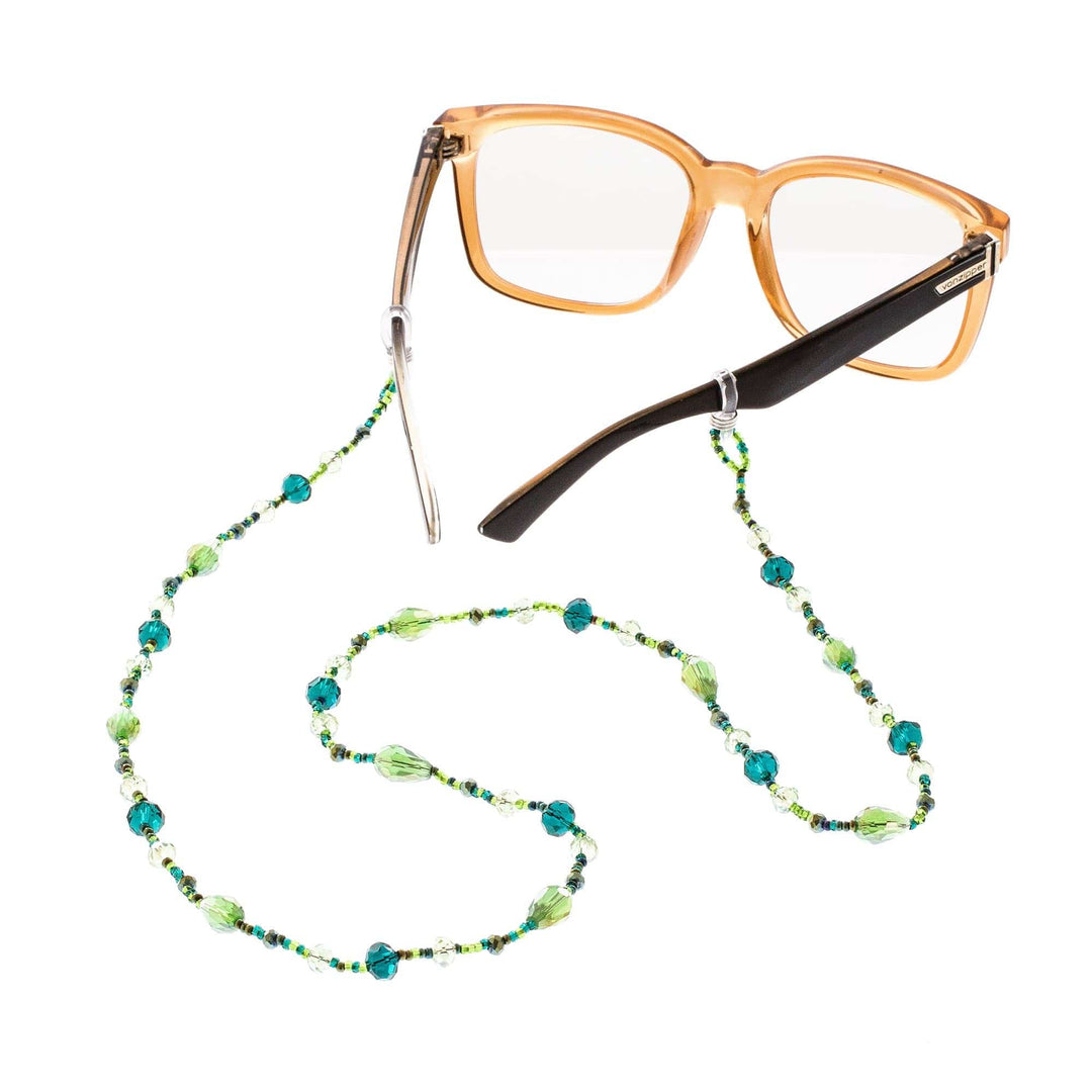 Green Eyeglass Lanyard - Sololá Fiesta in Green