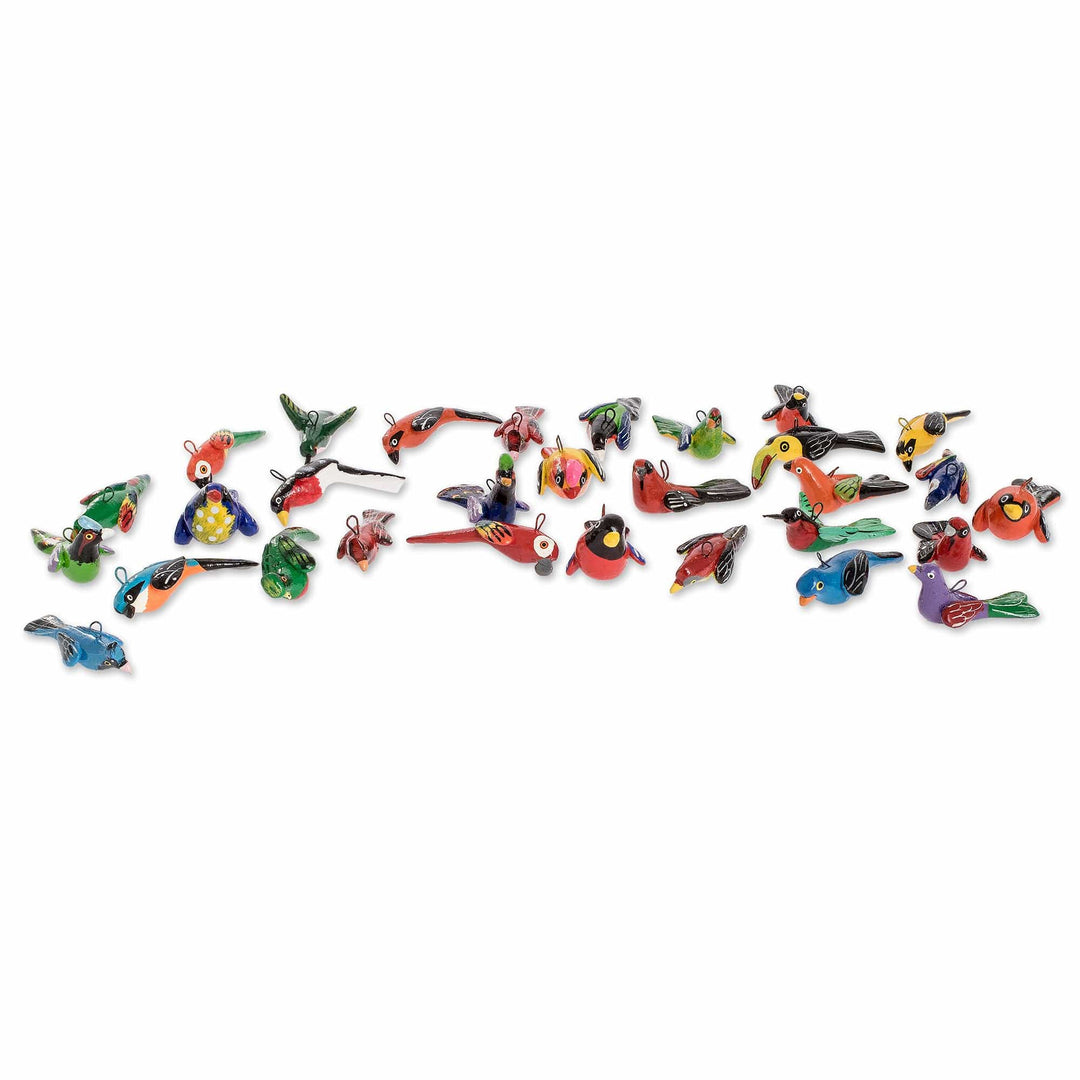 Mini Bird Ornaments (Set of 30) - Avian Kingdom
