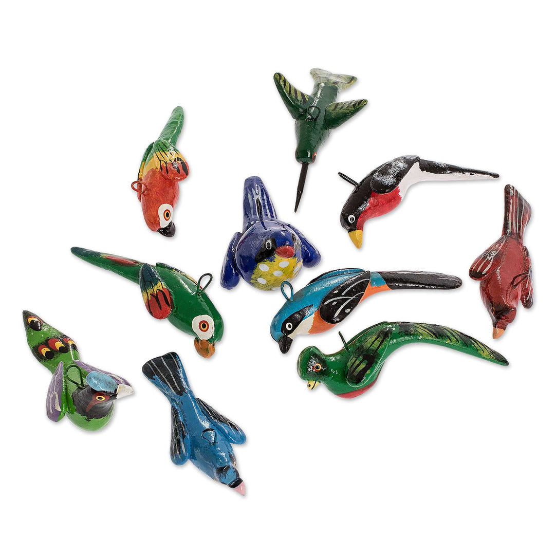Mini Bird Ornaments (Set of 30) - Avian Kingdom