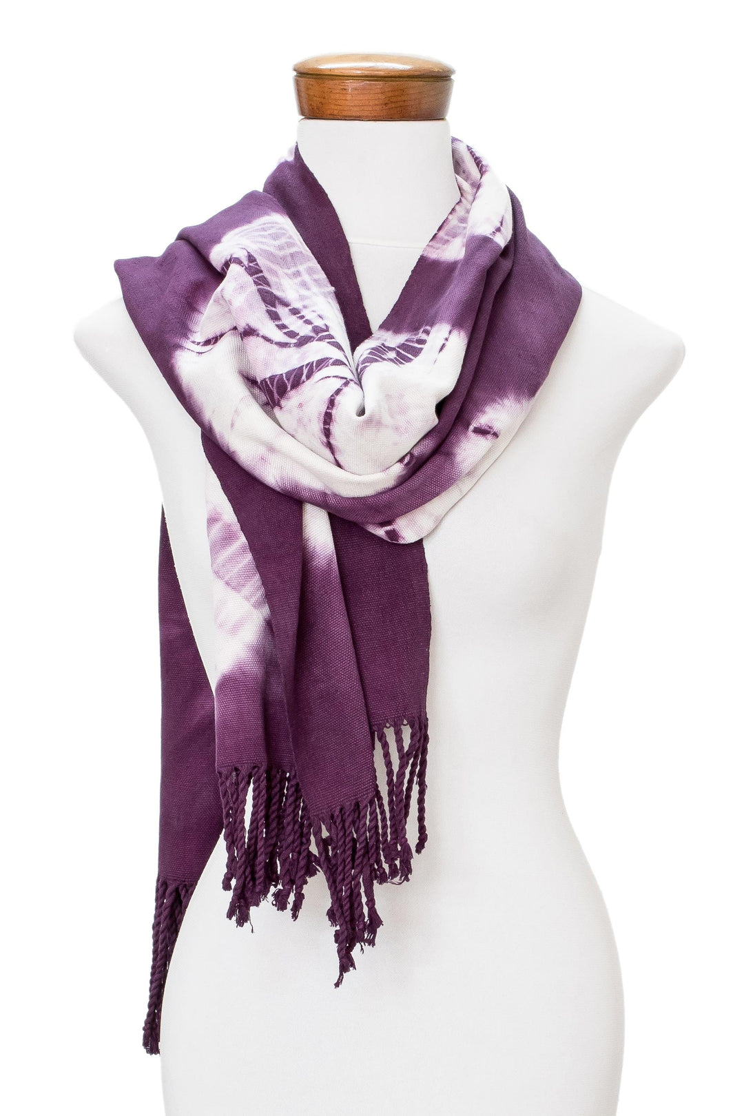 Tie-Dyed Purple Scarf - Santiago Purple
