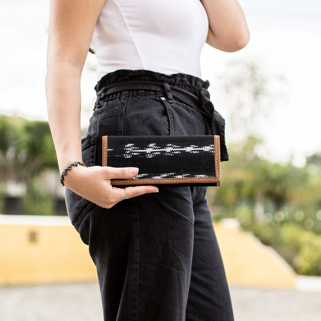 Black Jaspe Patterned Billfold Wallet - Black Jaspe Heritage