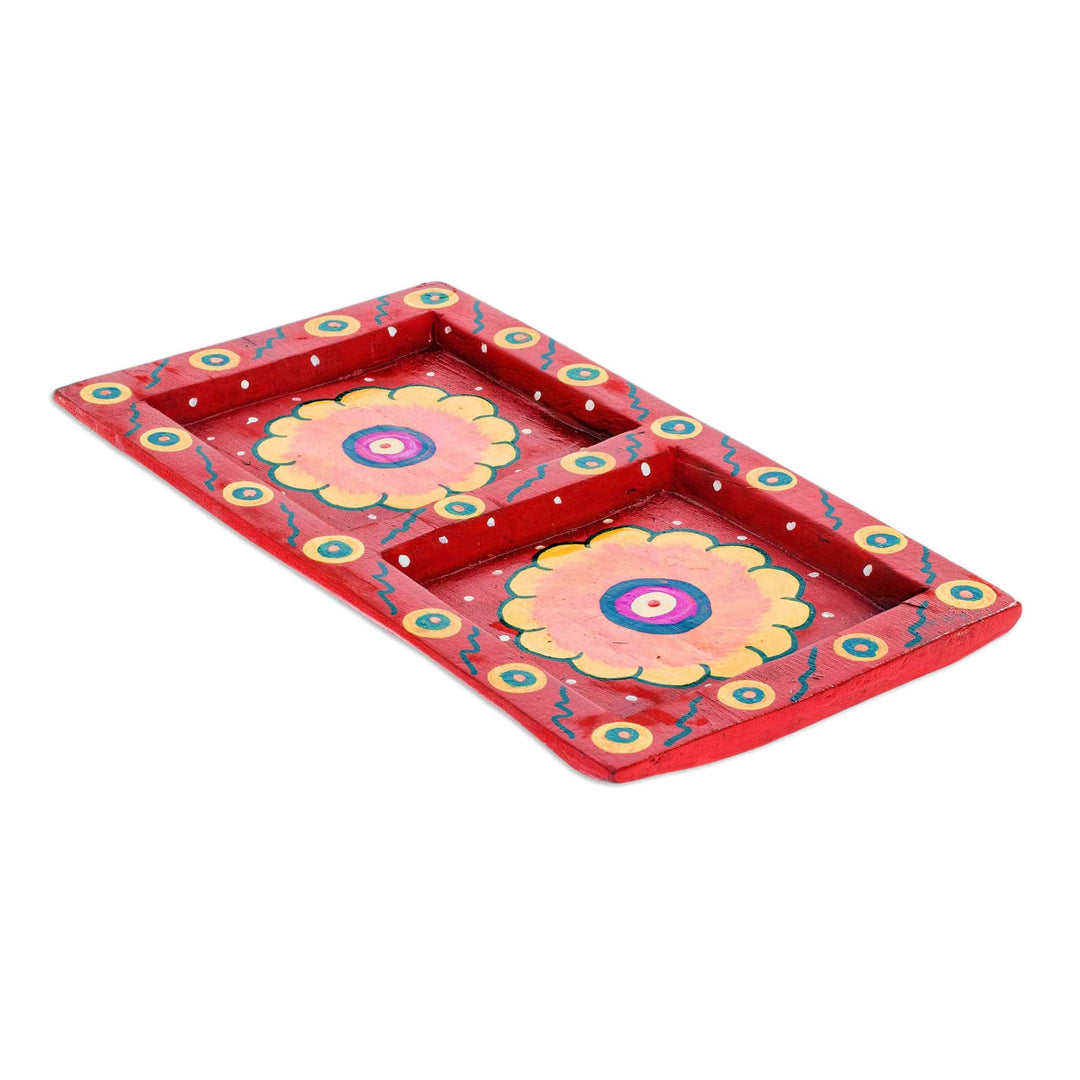 Wood Decorative Plate with Two Yellow Flowers - Yellow Flower Windows