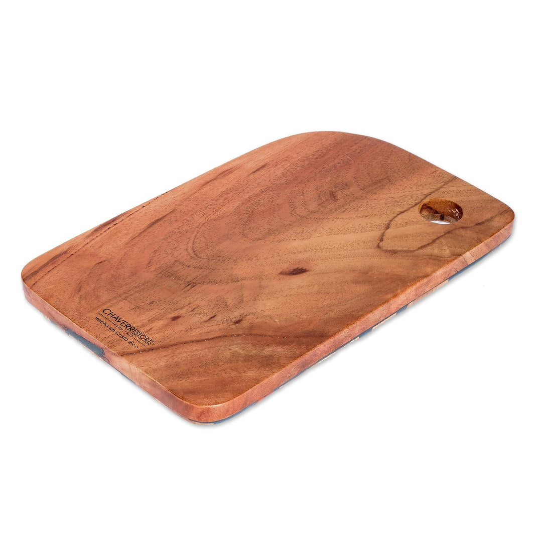 Trivet of Recovered Woods and Resin from Costa Rica - Kitchen Woodlands