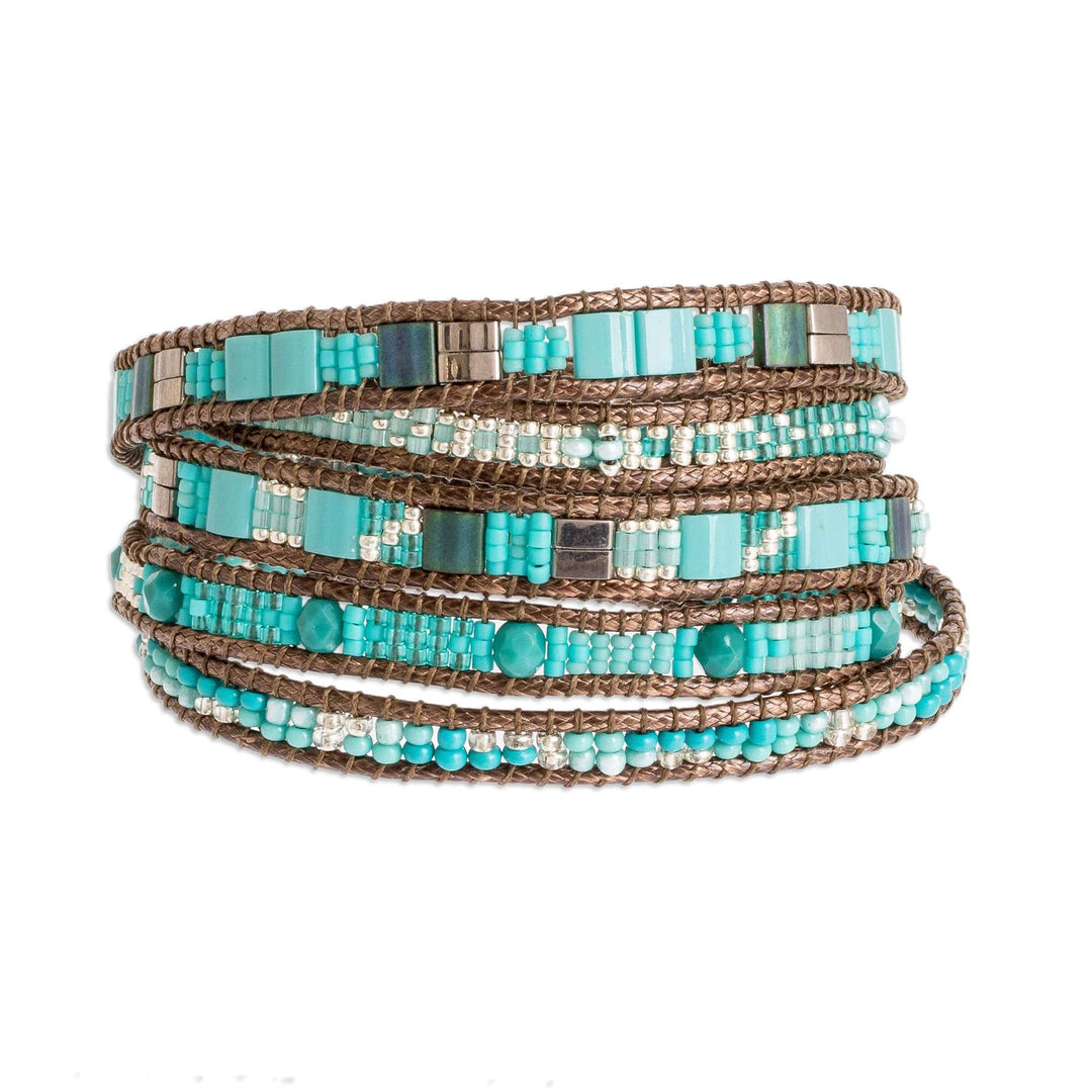 Beaded Wrap Bracelet - Atitlan Waves