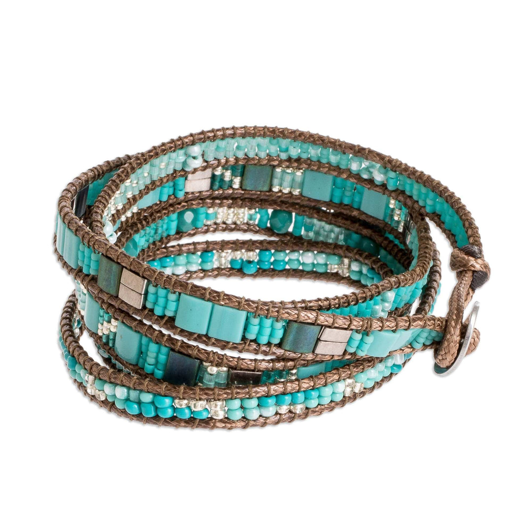 Beaded Wrap Bracelet - Atitlan Waves