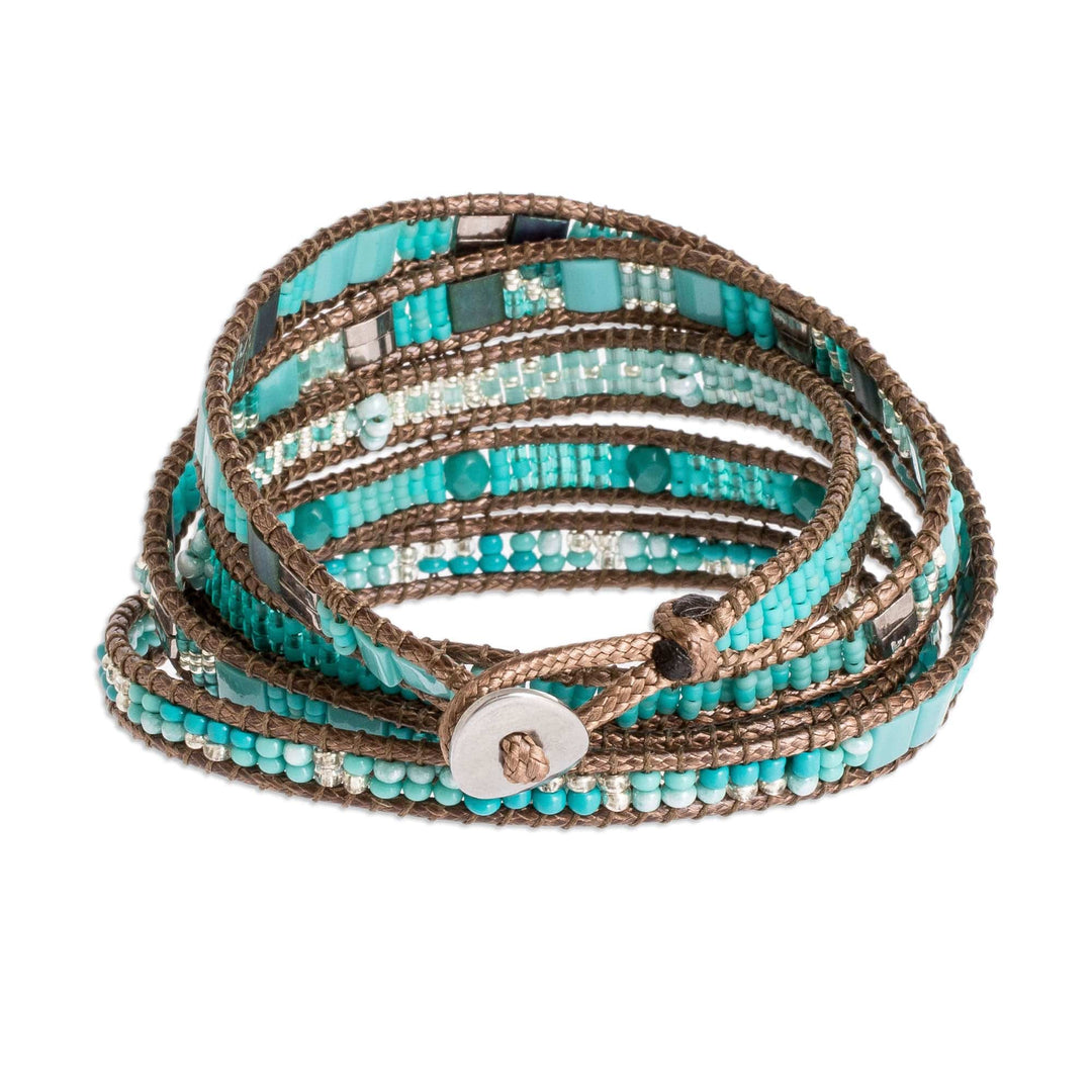 Beaded Wrap Bracelet - Atitlan Waves