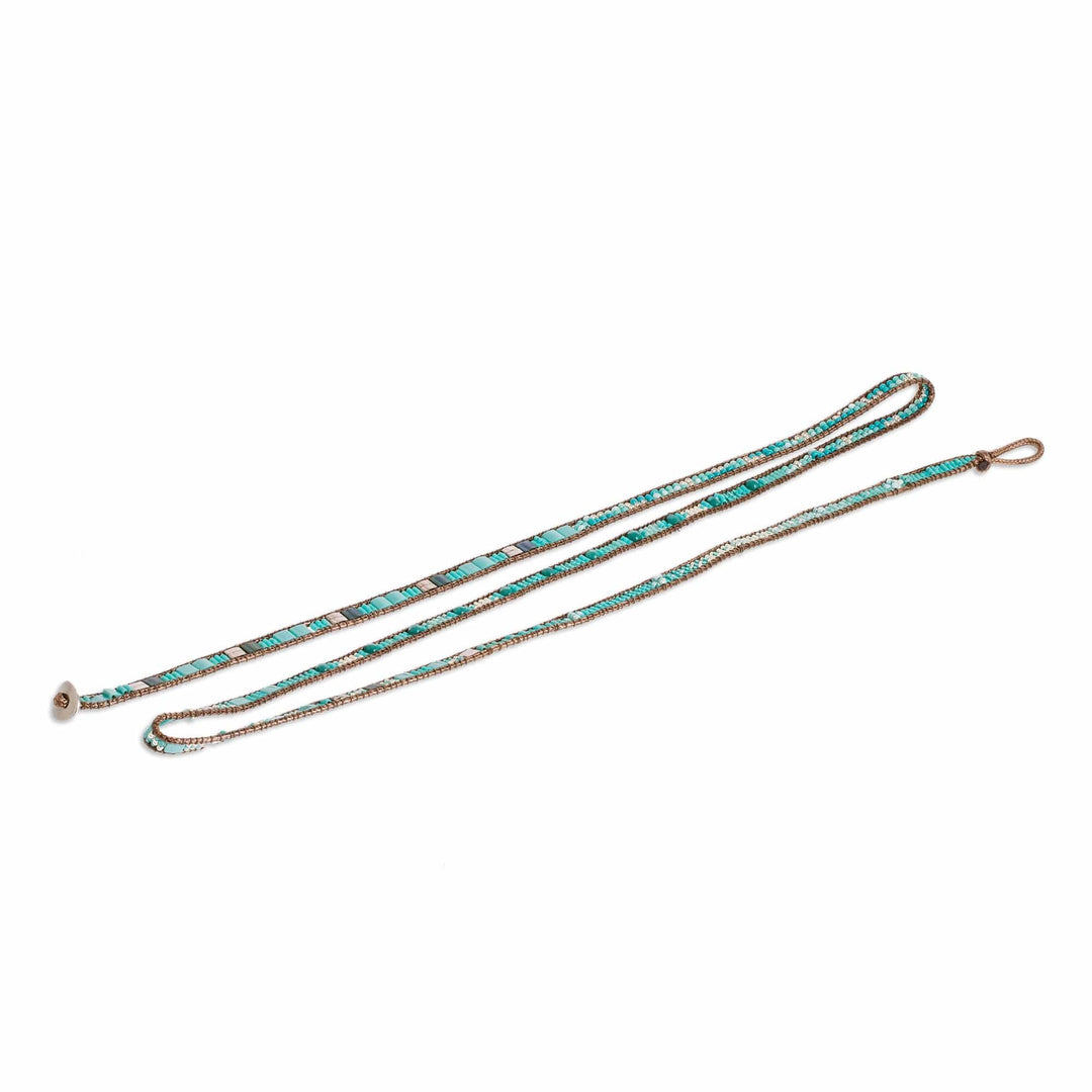 Beaded Wrap Bracelet - Atitlan Waves