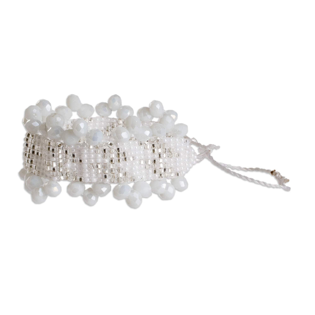 White Beaded Bracelet - Atitlan Frost