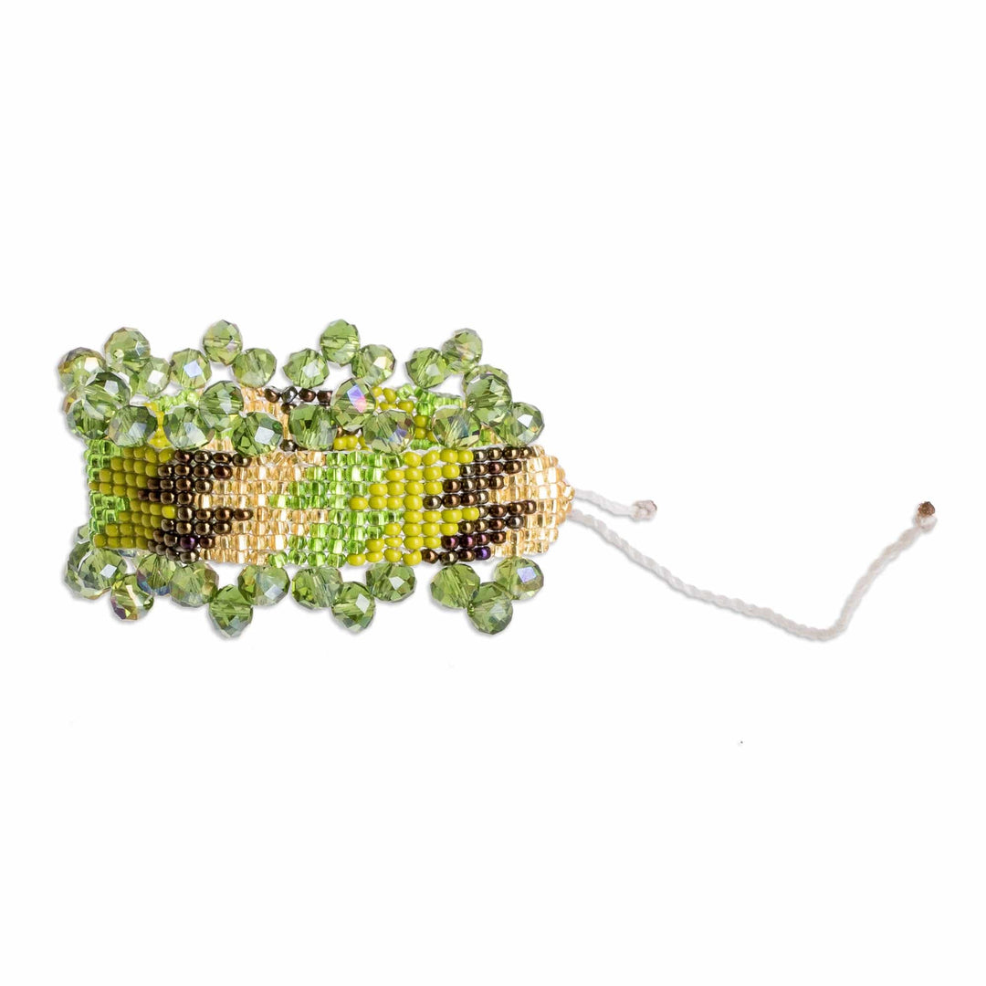 Bright Green Wristband Bracelet - Atitlan Spring