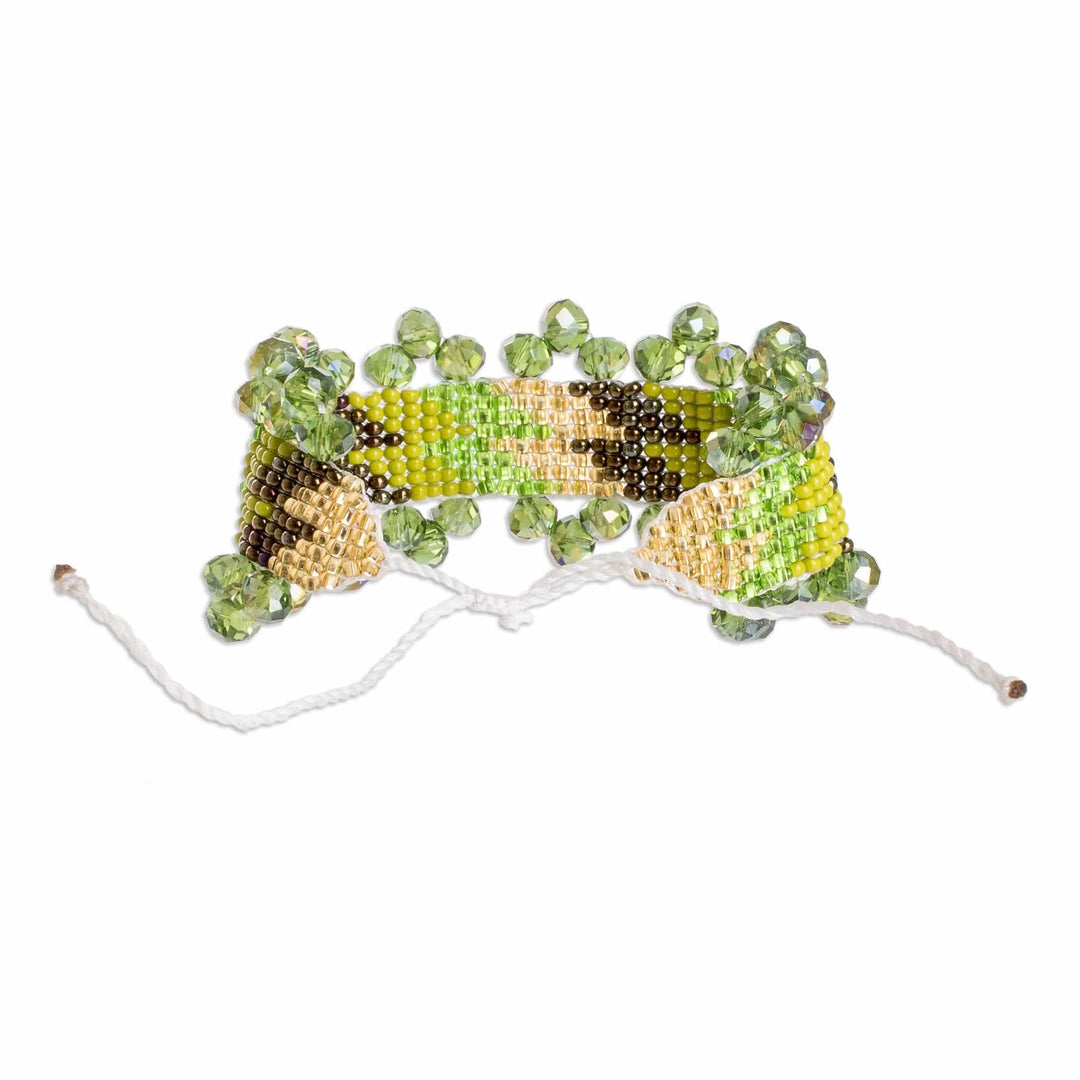 Bright Green Wristband Bracelet - Atitlan Spring