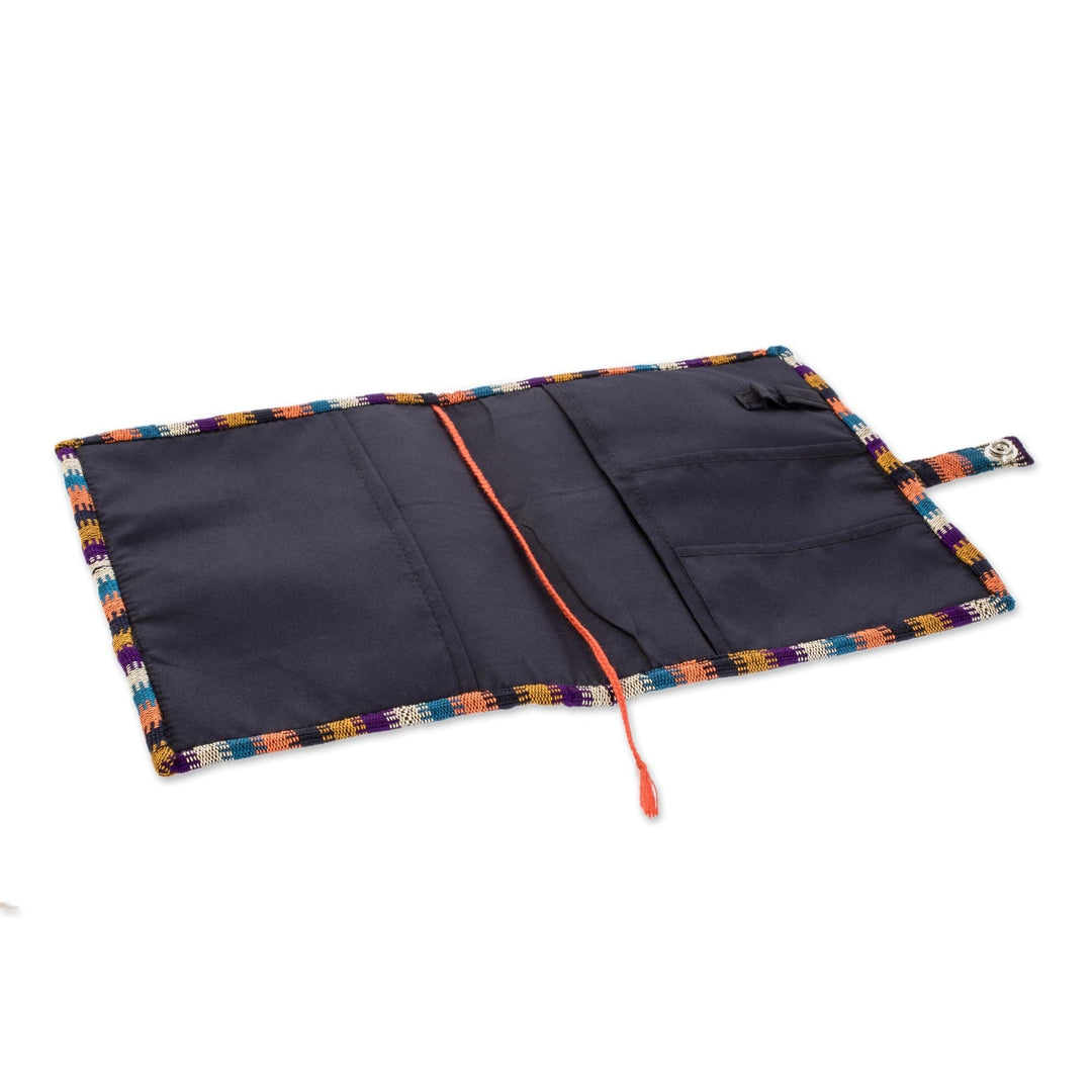 Striped Cotton Passport Wallet - Travel Time