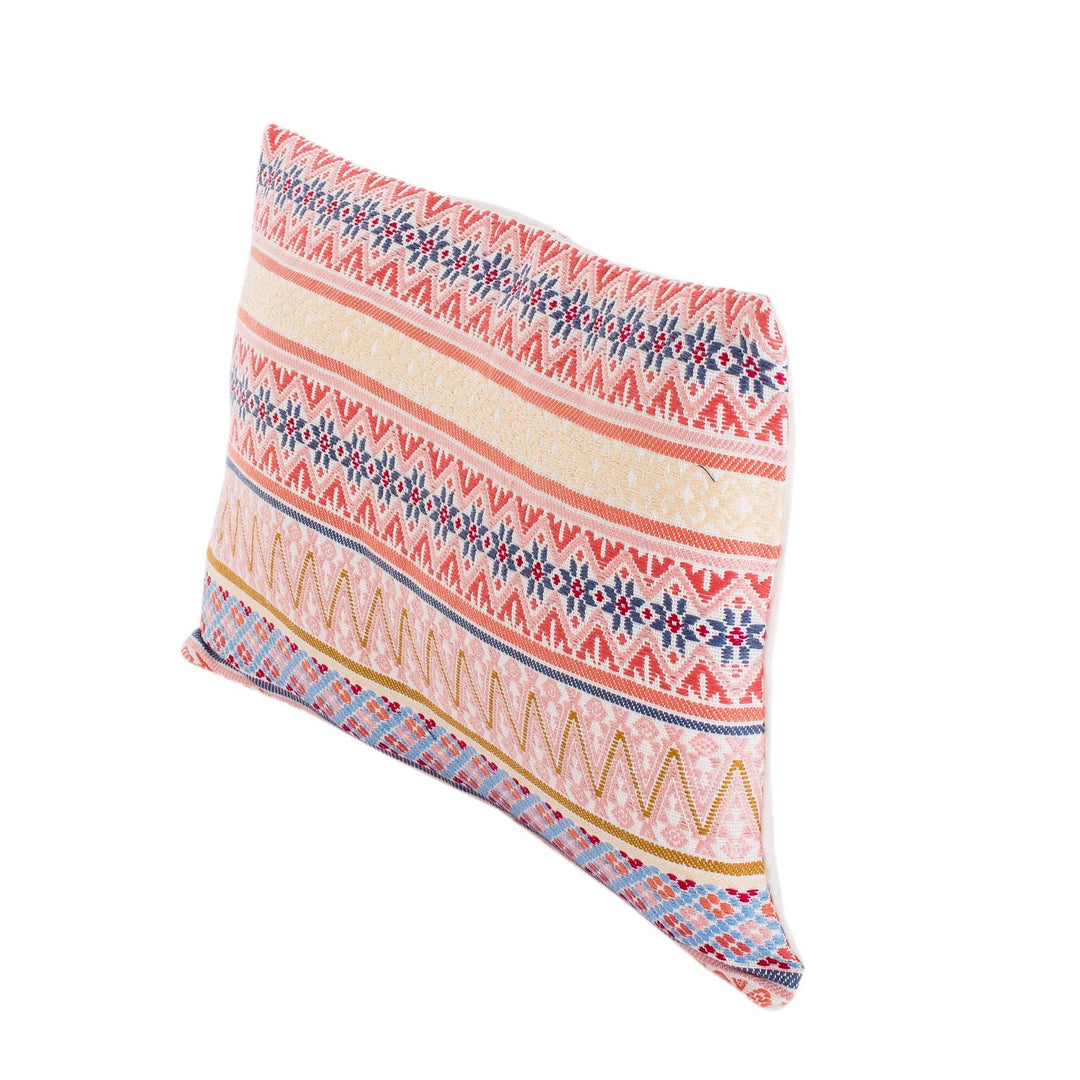 Strawberry Cotton Cushion Cover Handloomed in Guatemala - Strawberry Charm