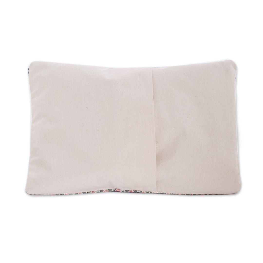 Blue Striped Cotton Cushion Cover Handloomed in Guatemala - Reef Charm