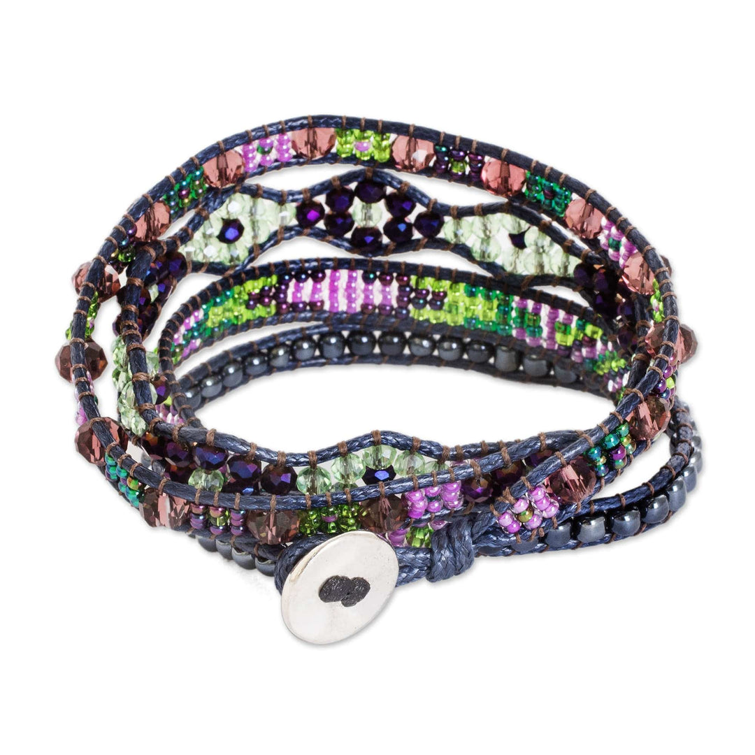 Handcrafted Bead Wrap Bracelet - Fresh Harvest