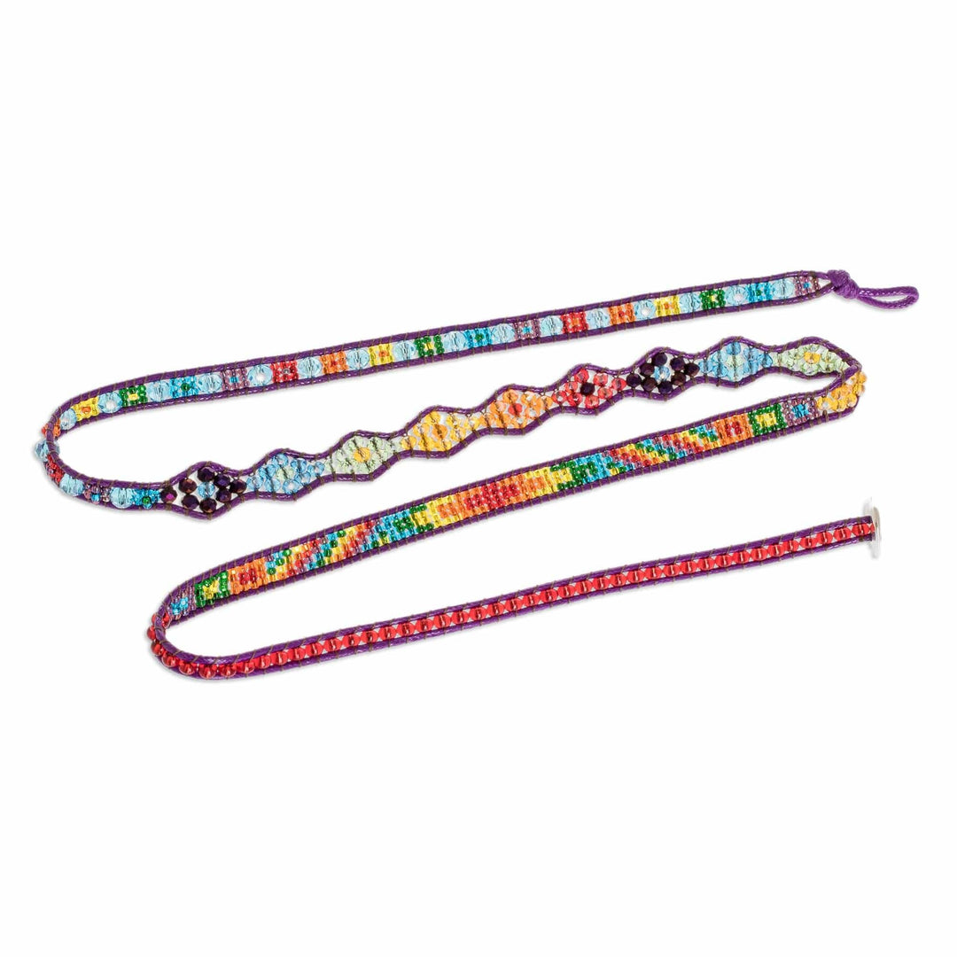 Multicolored Beaded Wrap Bracelet - Atitlan Festival