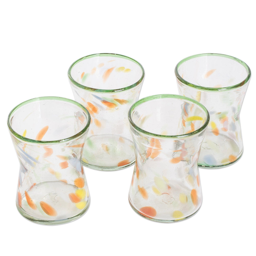 Handblown Drinking Glasses - Set of 4 - Natural Effects