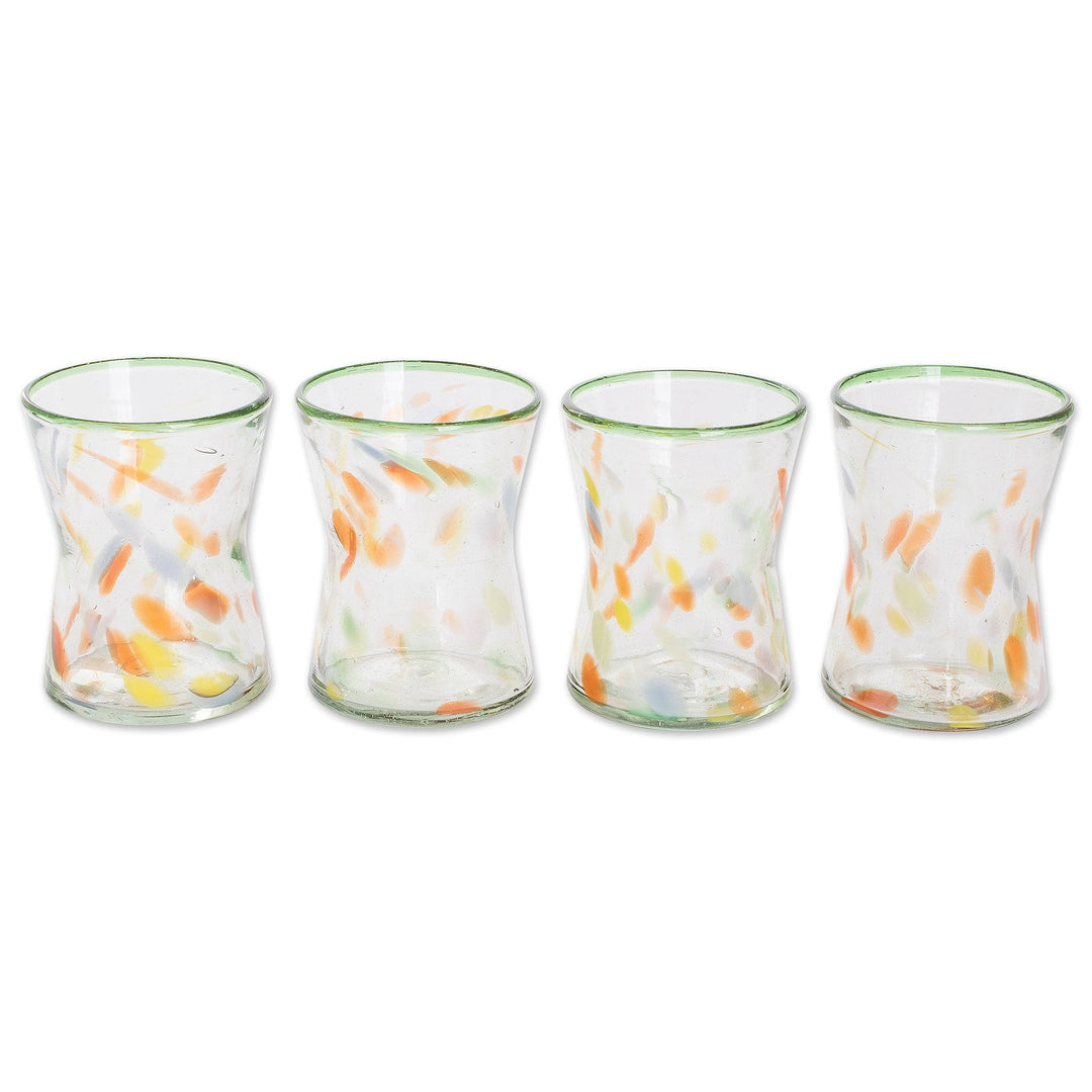 Handblown Drinking Glasses - Set of 4 - Natural Effects