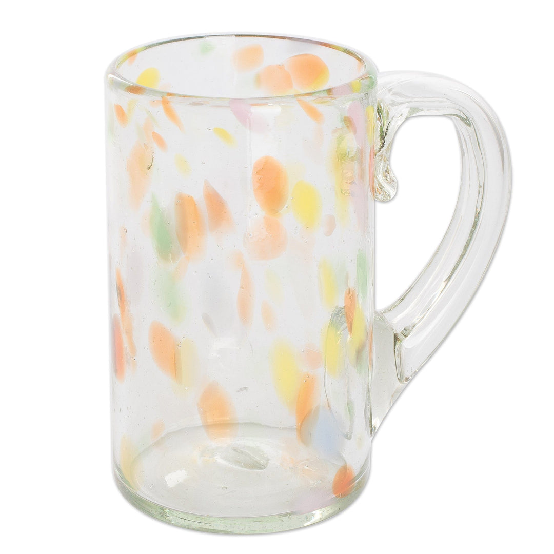 Handblown Glass Beer Mugs (Set of 4) - Color Play