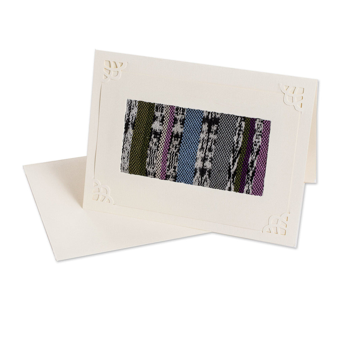 Blank Greeting Card with Cotton Textile Accent - Sweet Memories
