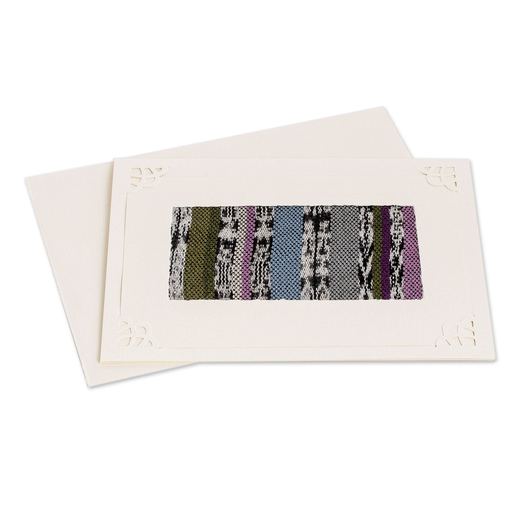 Blank Greeting Card with Cotton Textile Accent - Sweet Memories