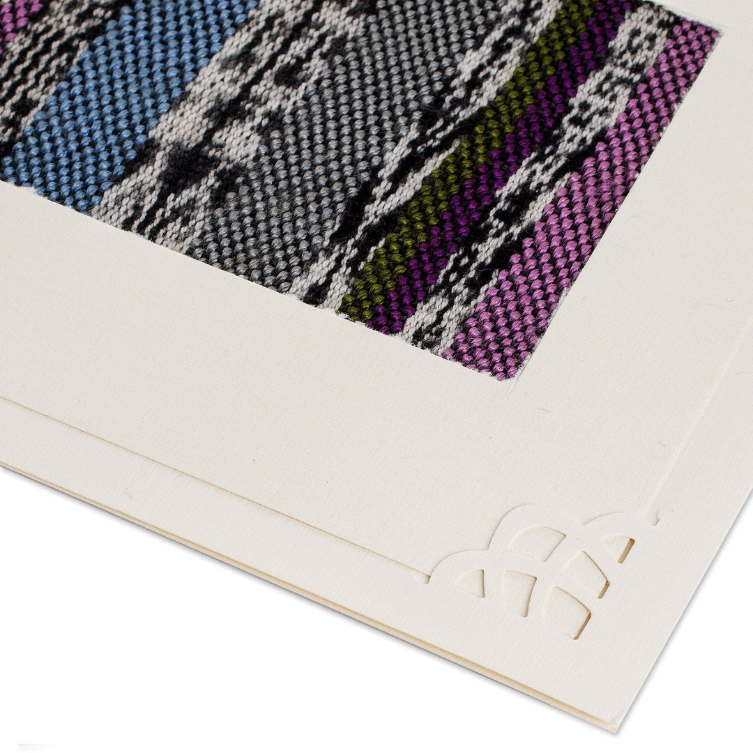 Blank Greeting Card with Cotton Textile Accent - Sweet Memories