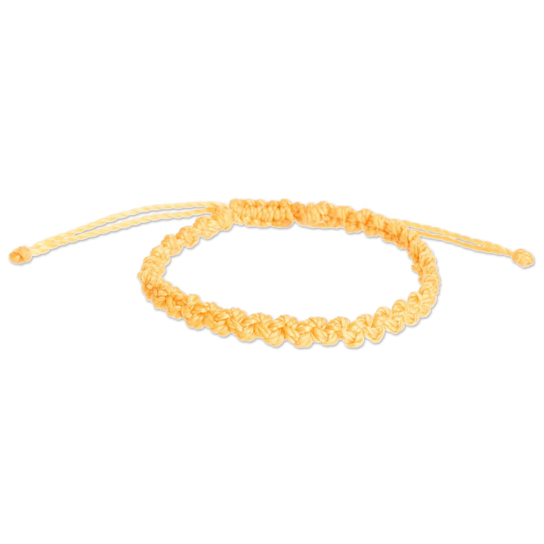 Unisex Macrame Bracelet - Knot Uncommon in Yellow