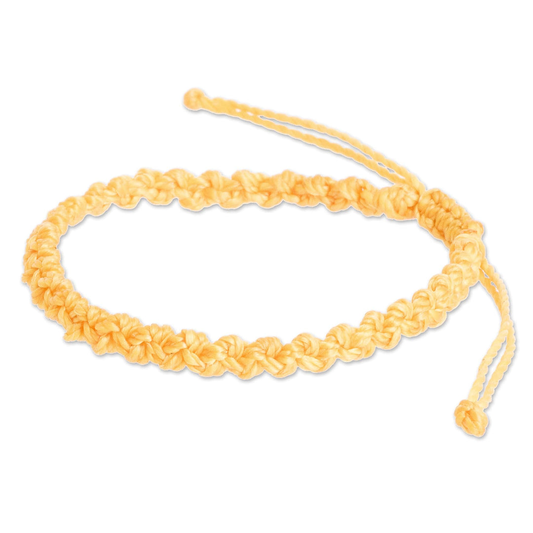 Unisex Macrame Bracelet - Knot Uncommon in Yellow