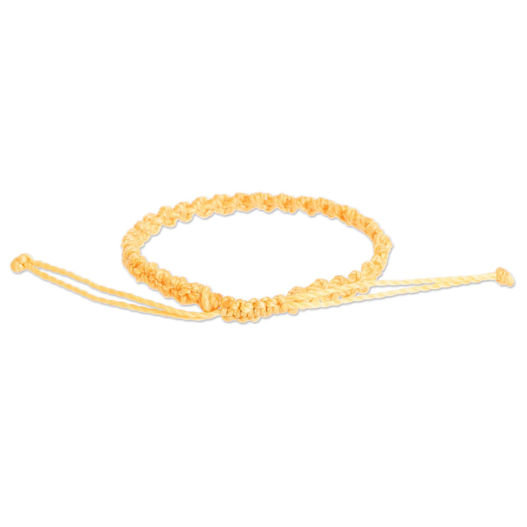 Unisex Macrame Bracelet - Knot Uncommon in Yellow