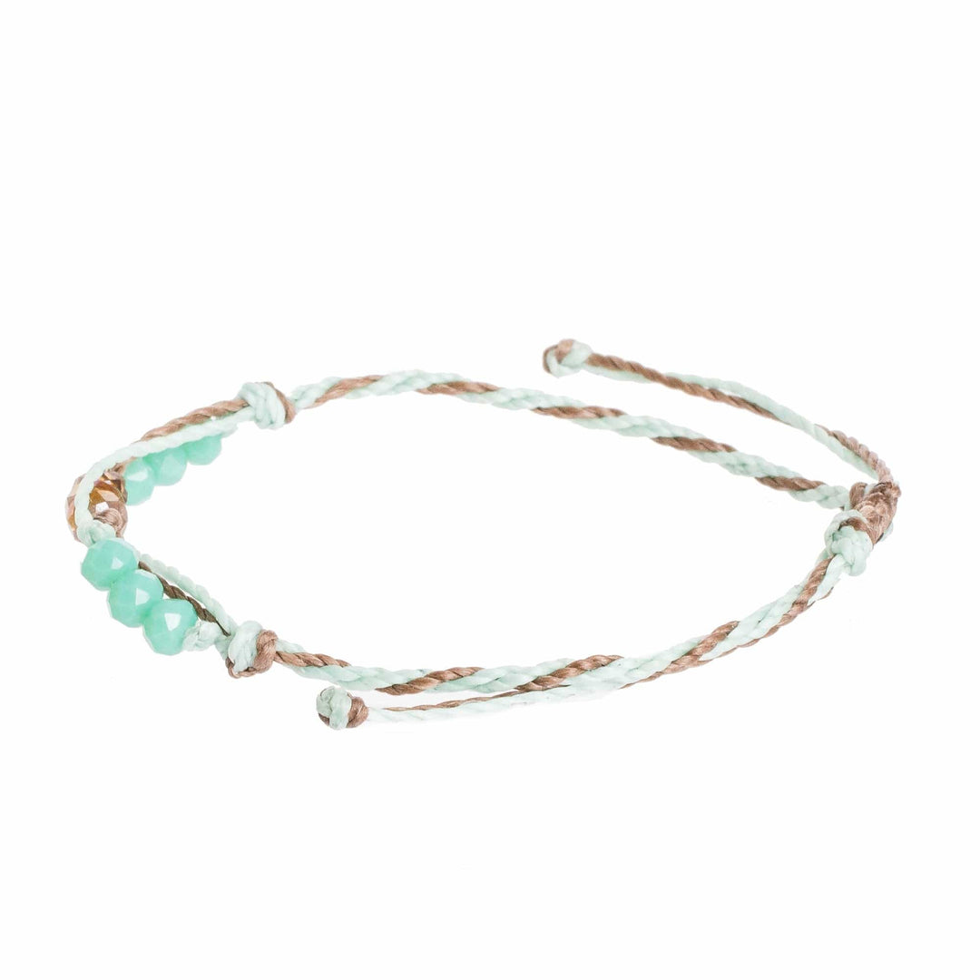 Handmade Beaded Cord Bracelet from Guatemala - Bright Tomorrow in Aqua