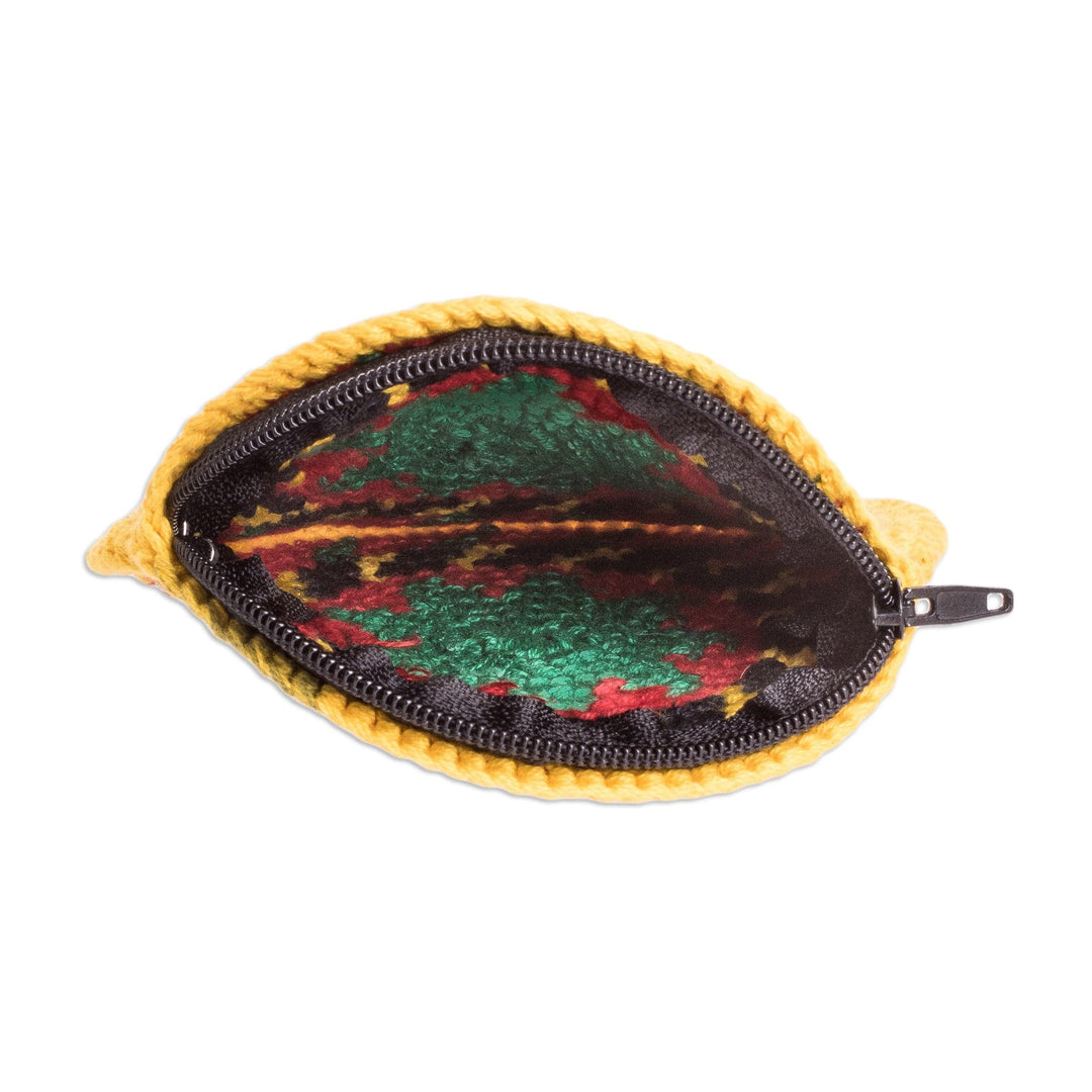 Crocheted Multicolor Cotton Coin Purse - Colors of My Homeland