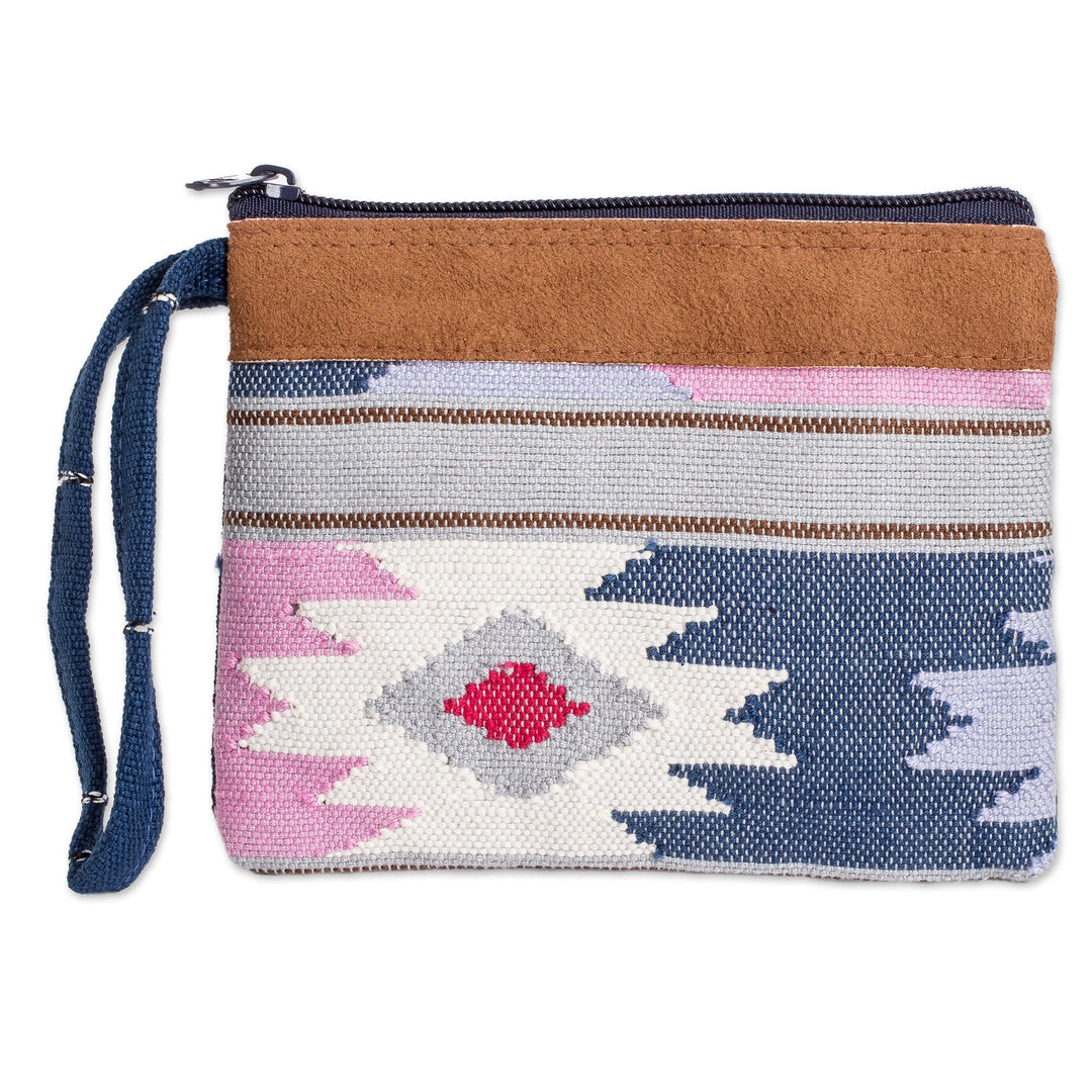 Artisan Crafted Handloom Cotton Coin Purse from Guatemala - Geometry of Love