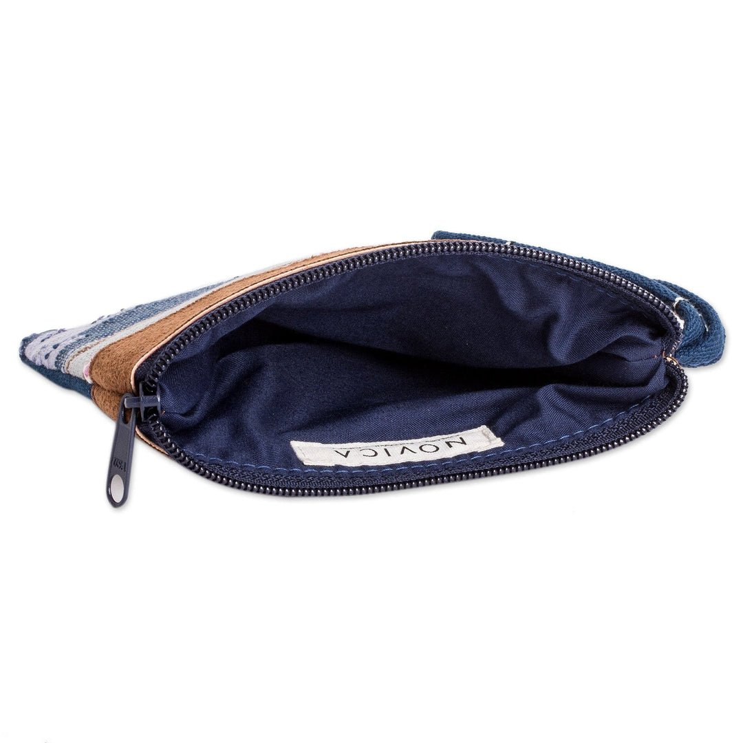 Artisan Crafted Handloom Cotton Coin Purse from Guatemala - Geometry of Love