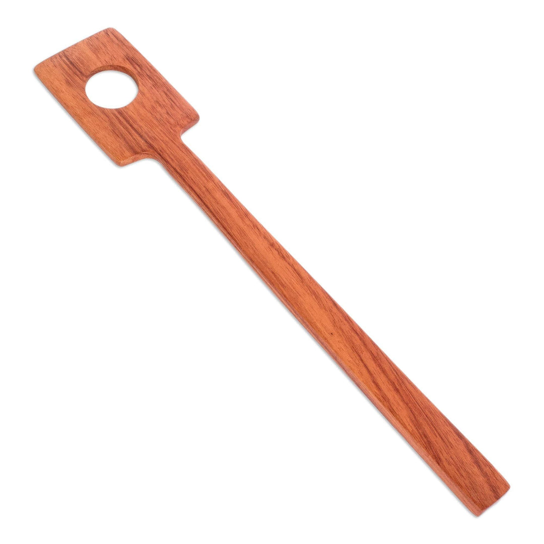Natural Wood Spatula with Single Hole Handmade in Guatemala - Kitchen Moments