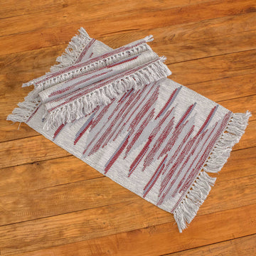 Handloomed Cotton Alabaster Placemats - Set of 4 - Warm Memories