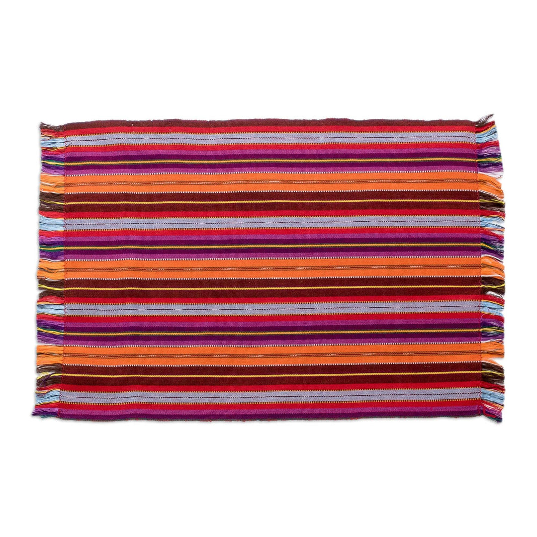 Handwoven Cotton Placemats with Napkins (Set of 4) - Intense Tradition