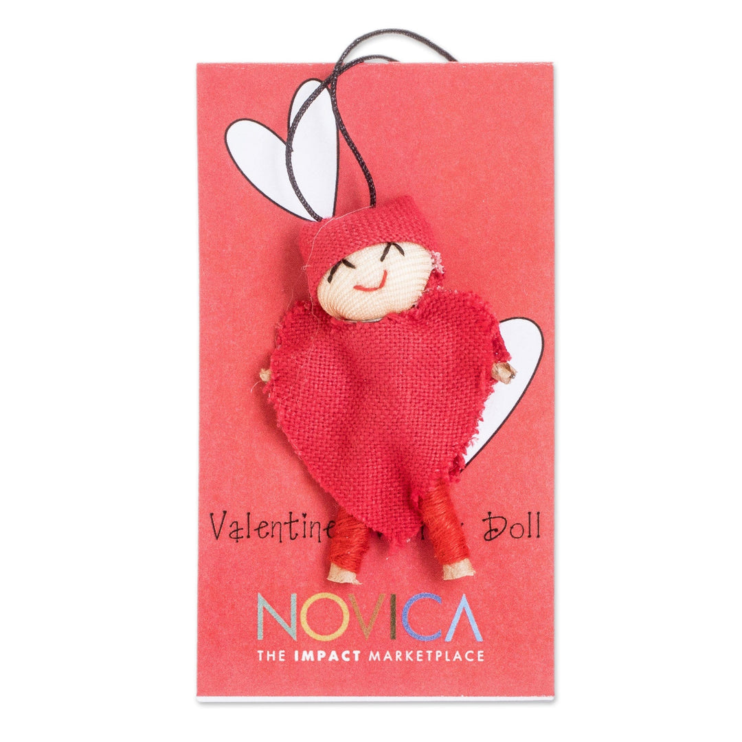 Romantic Cotton Worry Doll with Heart Costume - Lucky Love