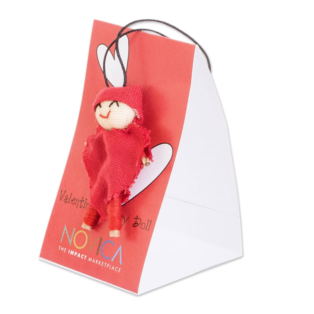 Romantic Cotton Worry Doll with Heart Costume - Lucky Love