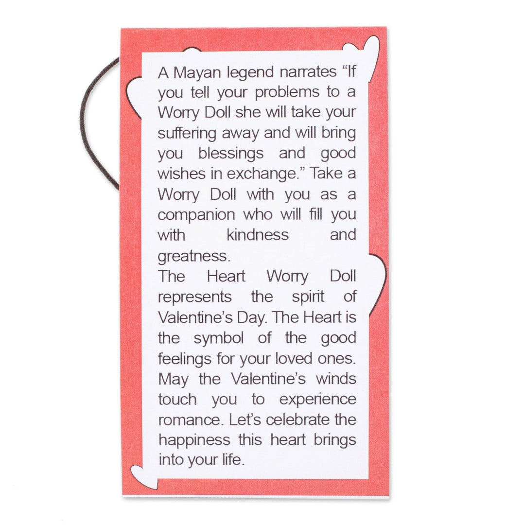 Romantic Cotton Worry Doll with Heart Costume - Lucky Love