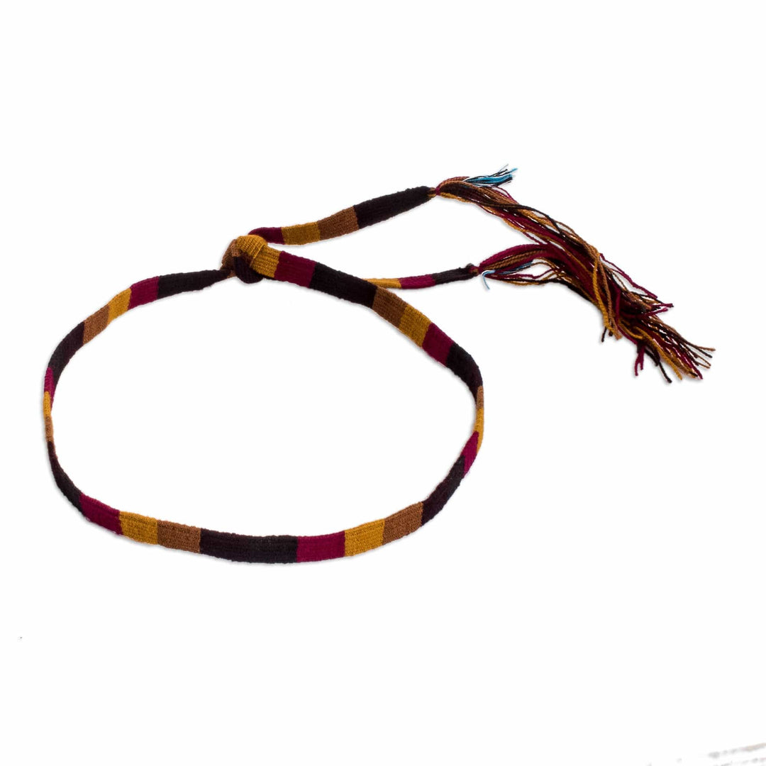 Set of 3 Handloomed Acrylic Hatbands in a Warm Palette - Autumn Thoughts