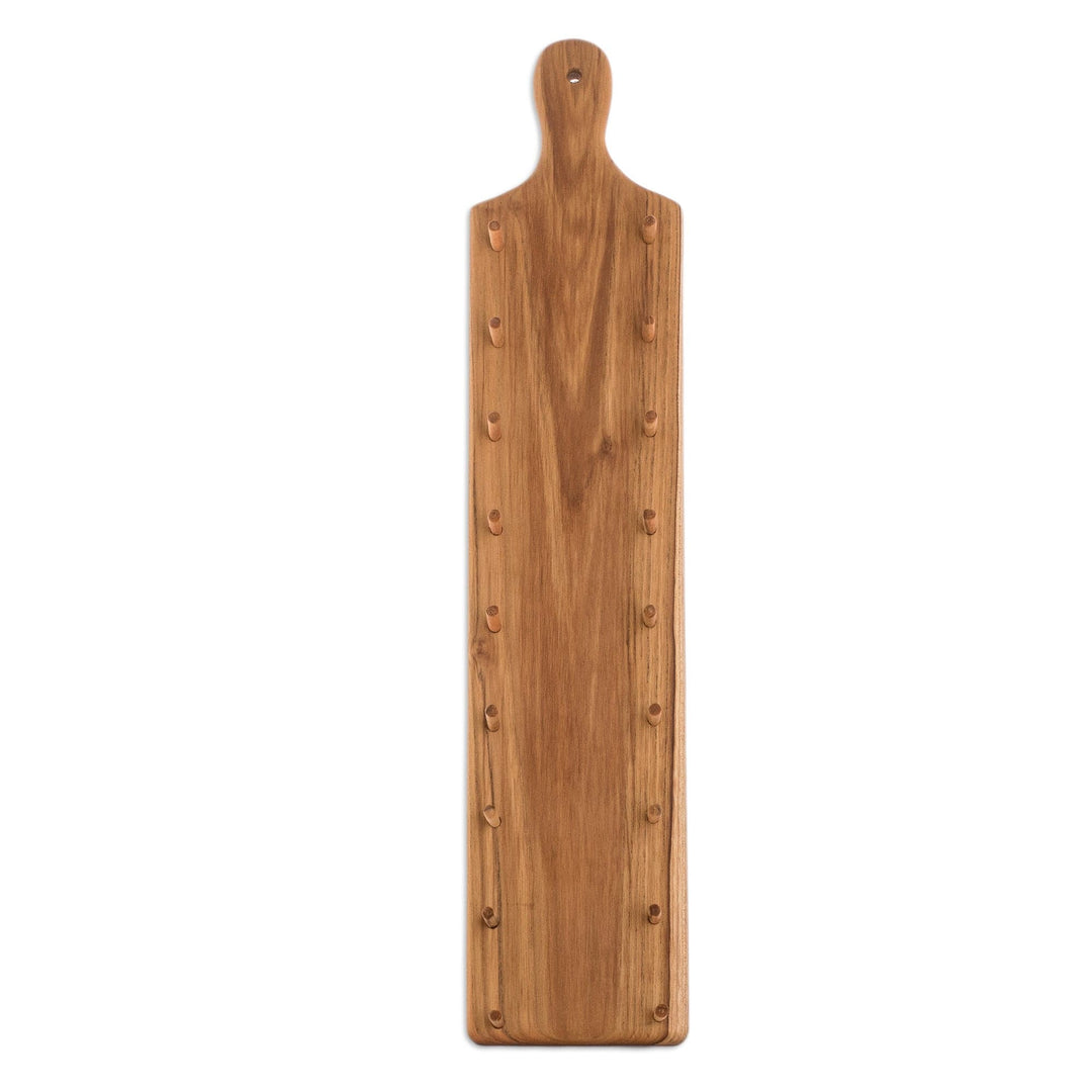 Teak Wood Taco Holder Crafted in Guatemala - Exquisite Treats