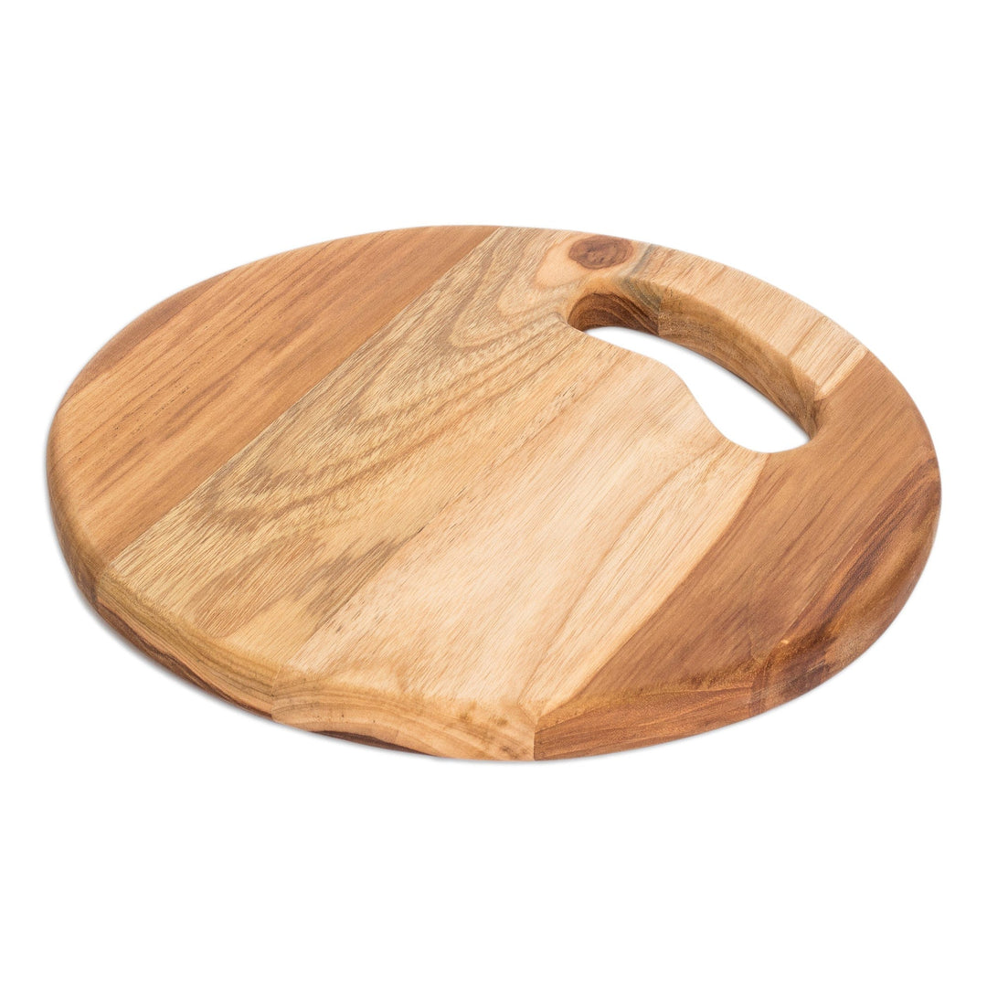 Round Teak Wood Cutting Board - Tastes Like Home