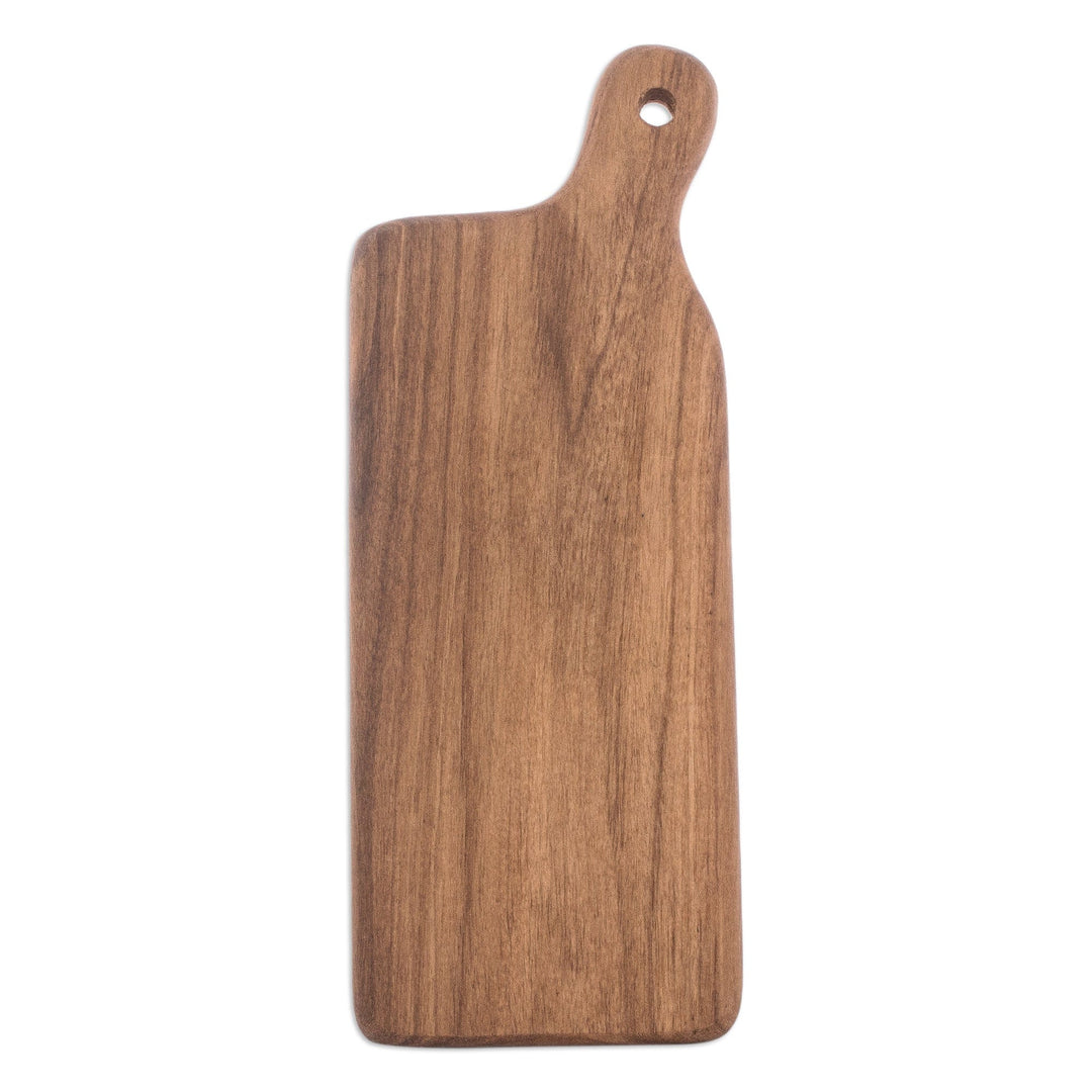 Handcrafted Small Bay Laurel Wood Cutting Board in Brown - Laurel Flavors