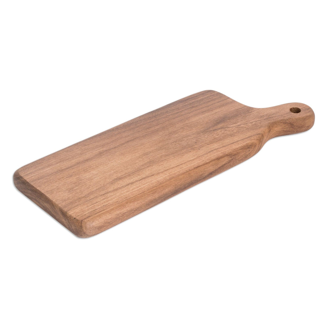 Handcrafted Small Bay Laurel Wood Cutting Board in Brown - Laurel Flavors