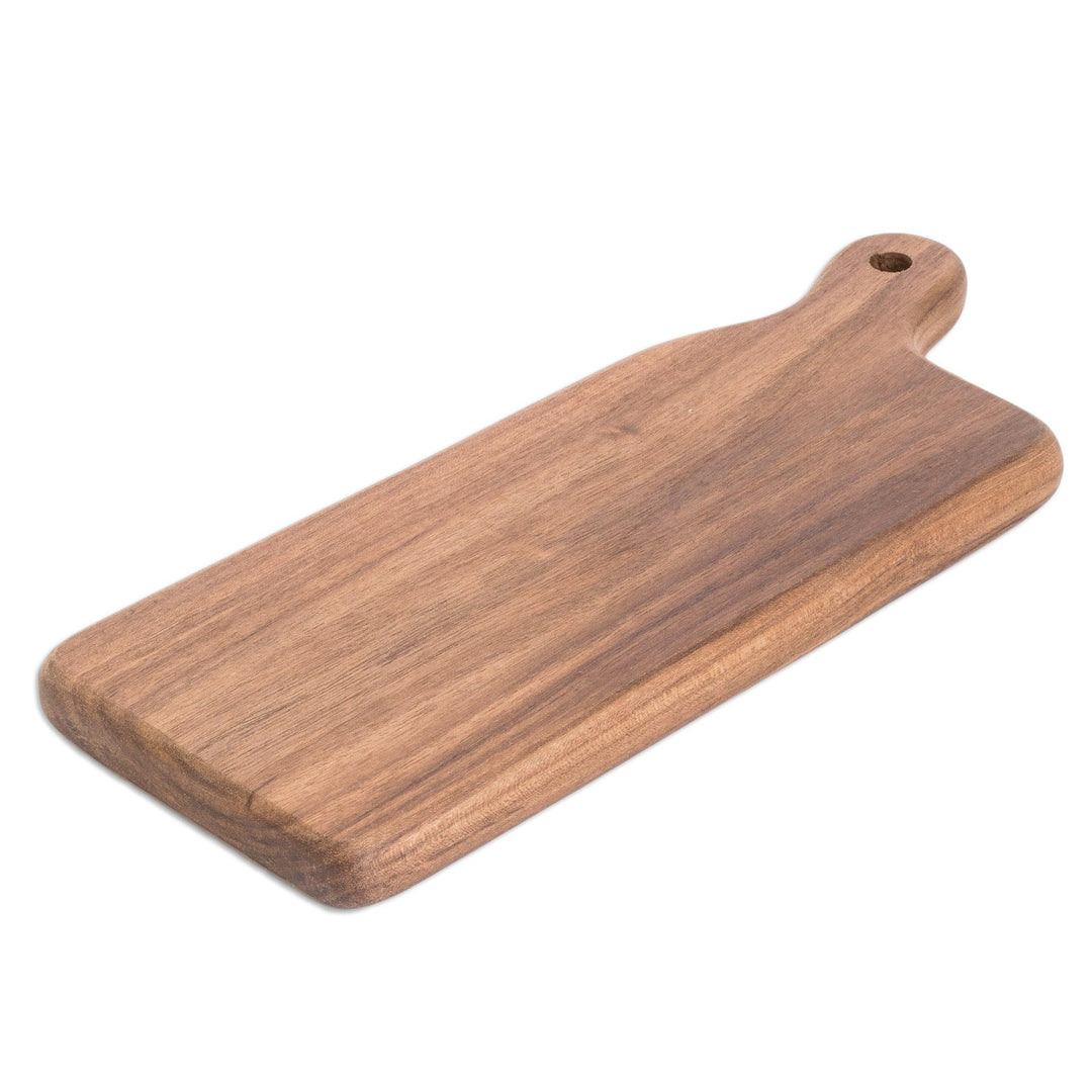 Handcrafted Small Bay Laurel Wood Cutting Board in Brown - Laurel Flavors